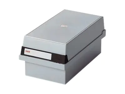 HAN Karteikasten 966-11 DIN A6 quer max. 800Karten PS lichtgrau