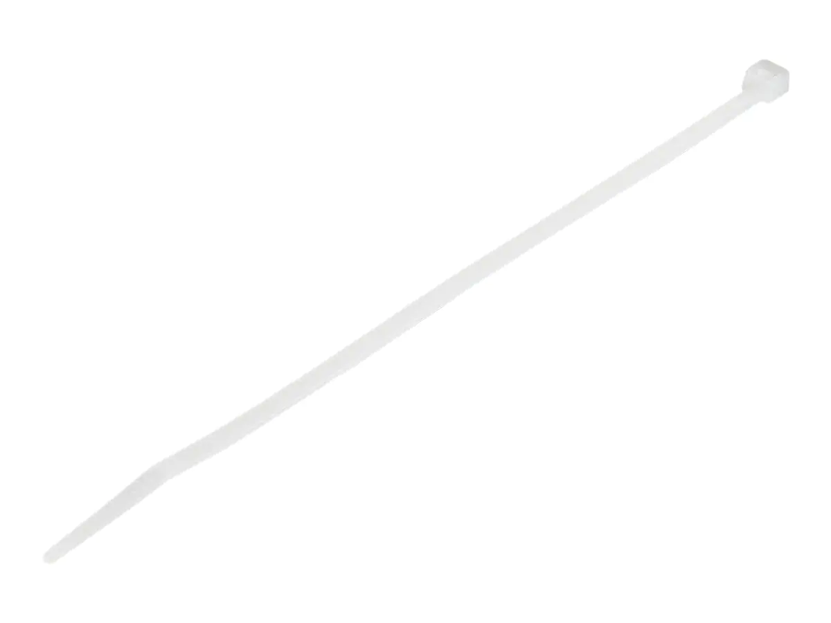 StarTech 20cm(8") Cable Ties, 4mm(1/8") wide, 55mm(2-1/8") Bundle Diameter, 22kg(50lb) Tensile Strength, Nylon Self Locking Zip Ties w/ Curved Tip, 94V-2/UL Listed, 1000 Pack, White - Nylon 66 Plastic - TAA (CBMZT8NK) - Kabelbinder - 20.32 cm - weiß - TAA