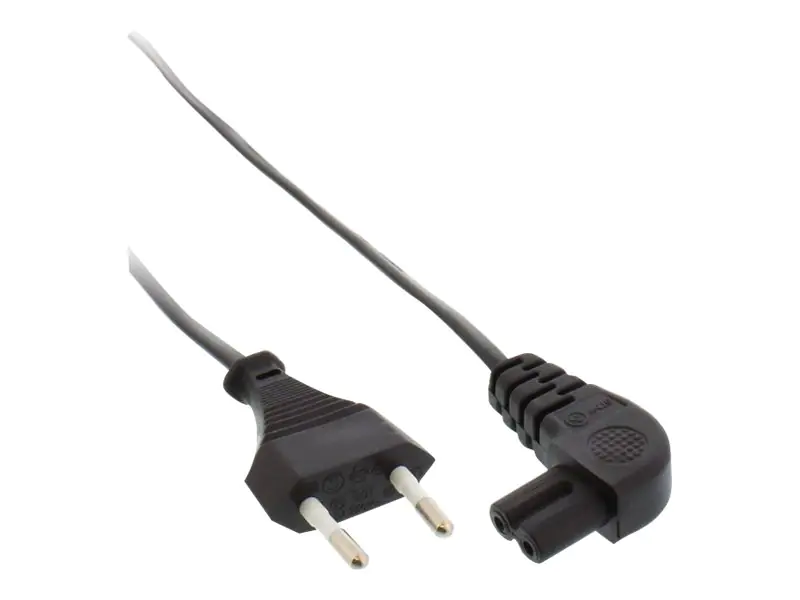 InLine - Stromkabel - Eurostecker (S) bis IEC 60320 C7 gewinkelt - 3 m - Schwarz InLine - Stromkabel - Eurostecker (S) bis IEC 60320 C7 gewinkelt - 3 m - Schwarz