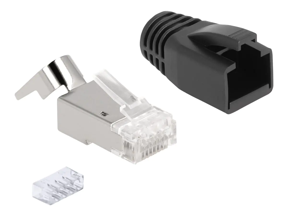 Delock Netzwerkanschluss - RJ-45 (M) - S/FTP - CAT 6a/7 (Packung mit 25) 66903