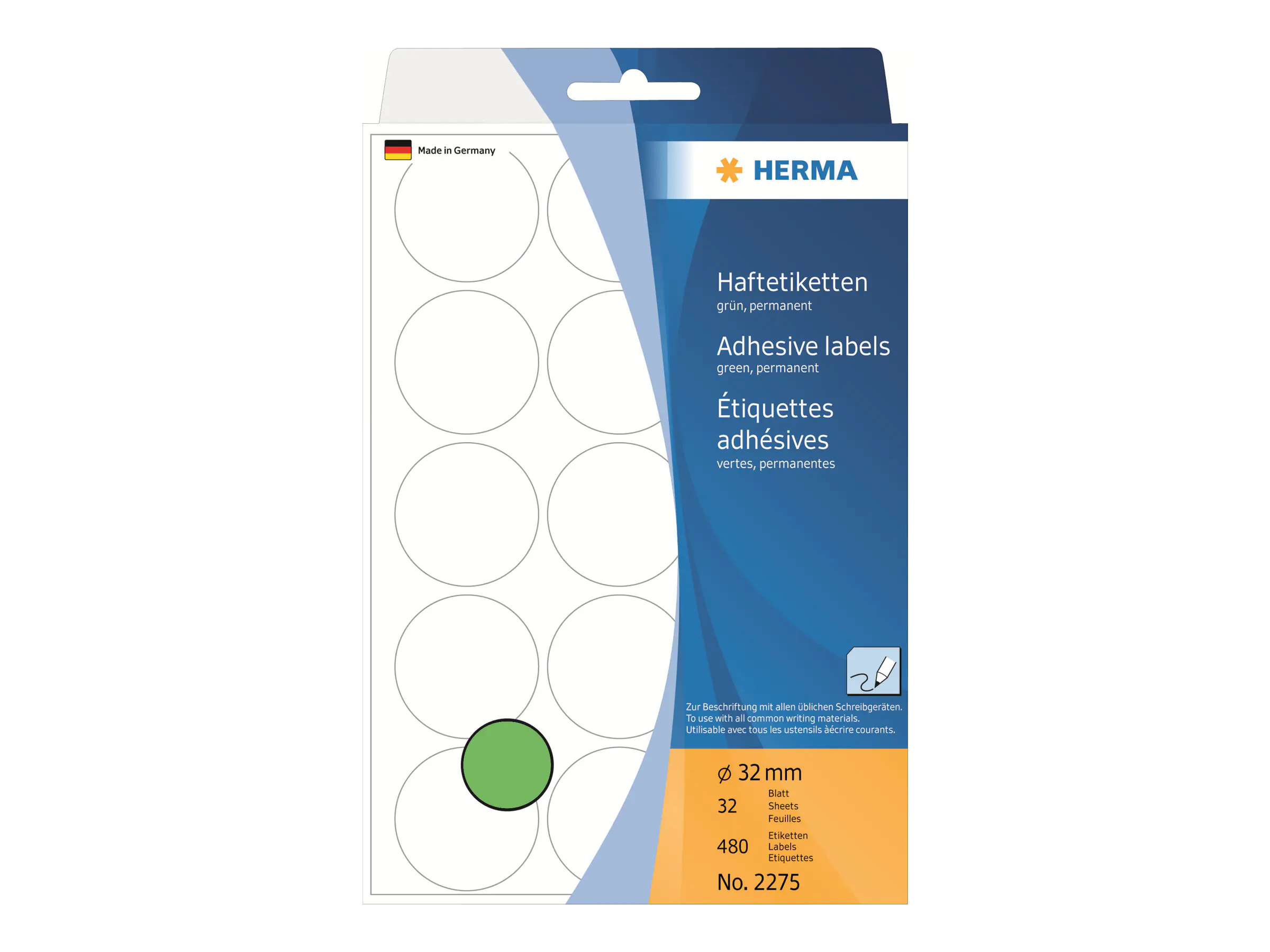 HERMA Markierungspunkt 2275 32mm grün 480 St./Pack.