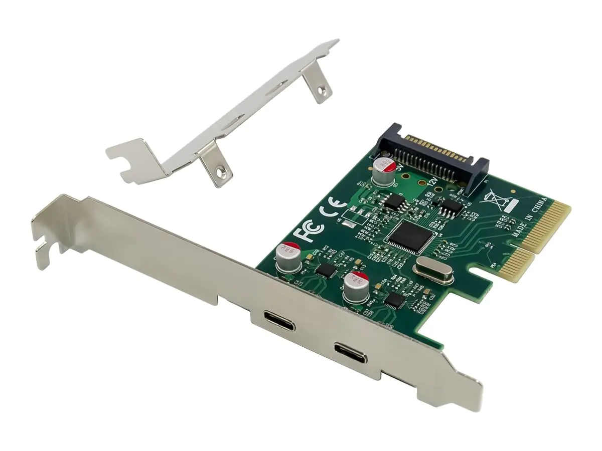 Conceptronic EMRICK07G - USB-Adapter - PCIe 2.0 x4 Low-Profile - USB 3.2 Gen 2 x 2 - grün
