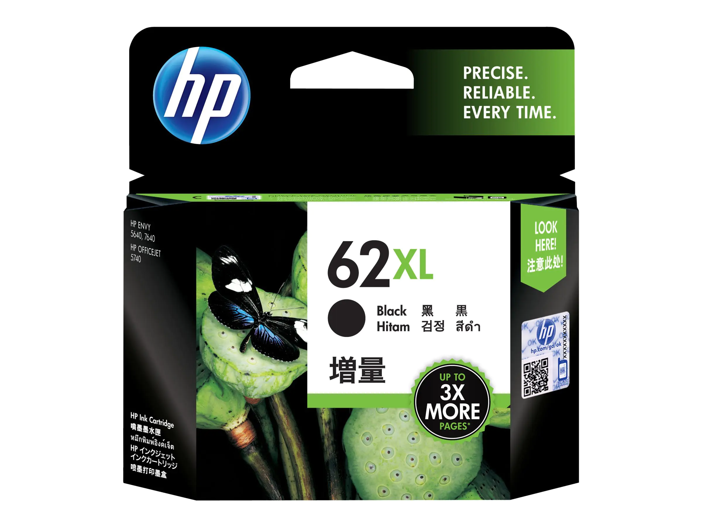 HP 62XL - Hohe Ergiebigkeit - Schwarz - original C2P05AE#UUS