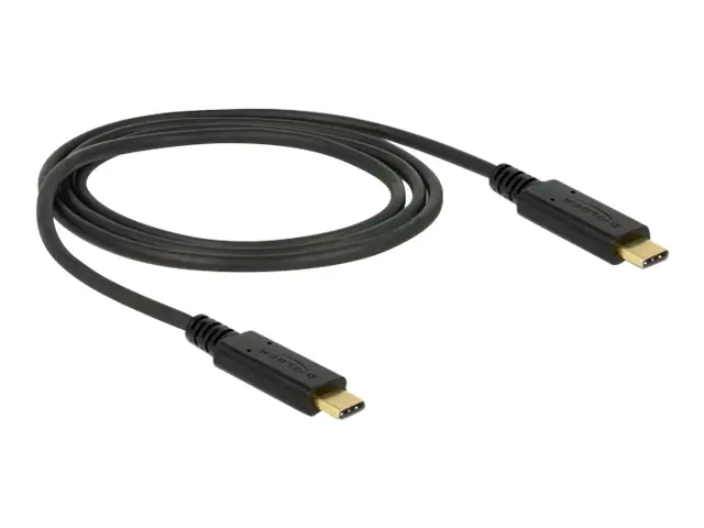 Delock - USB-Kabel - 24 pin USB-C (M) zu 24 pin USB-C (M) - USB 3.1 Gen 2 - 3 A - 1 m - Schwarz Delock - USB-Kabel - 24 pin USB-C (M) zu 24 pin USB-C (M) - USB 3.1 Gen 2 - 3 A - 1 m - Schwarz