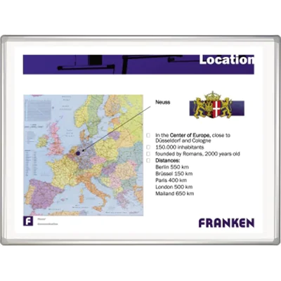 Franken Schreibtafel Projektion SC881220 emailliert Franken Schreibtafel Projektion SC881220 emailliert