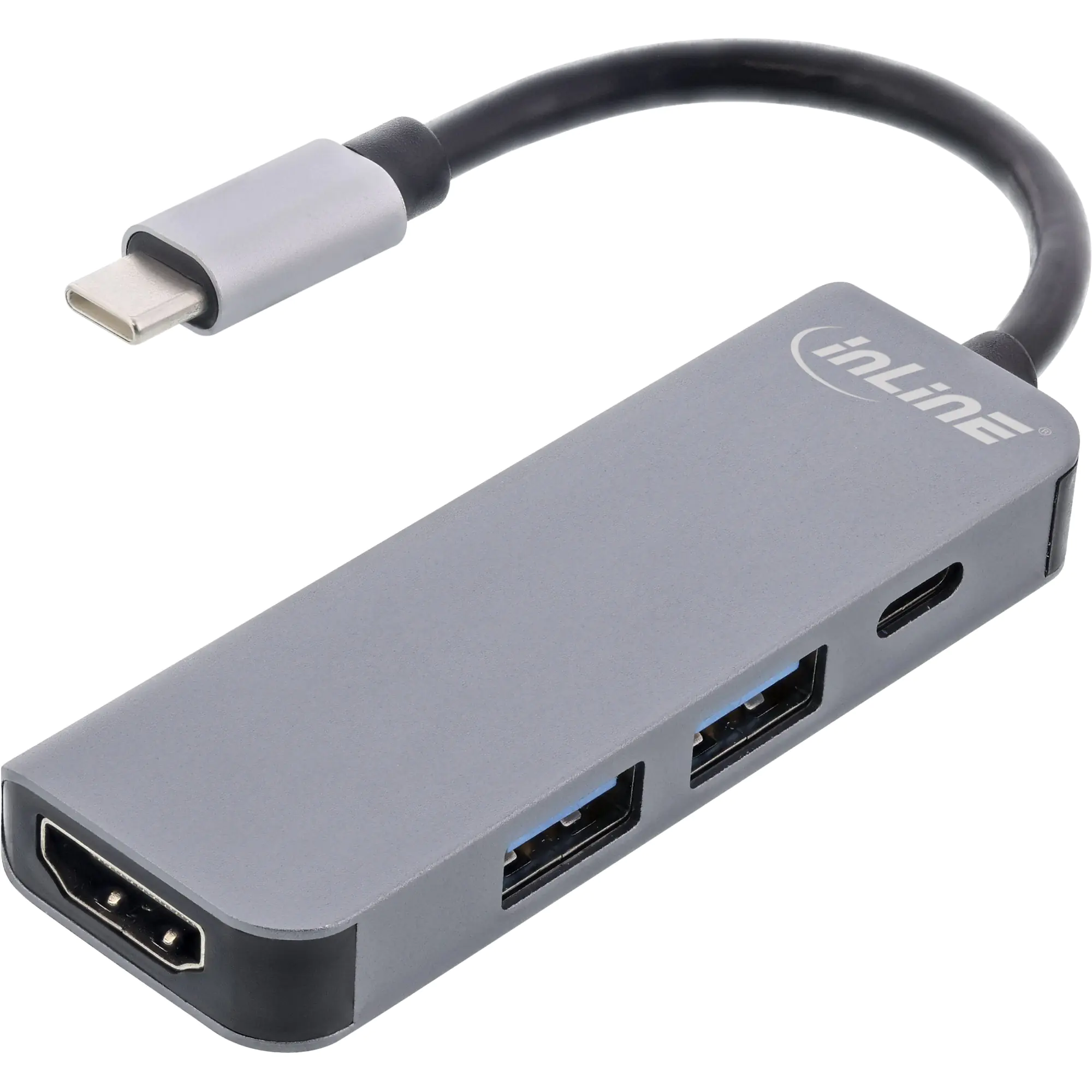 InLine Multihub USB 3.2 Gen.1 - 2x USB-A - HDMI 4K/30Hz - USB-C PD 87W 33271H