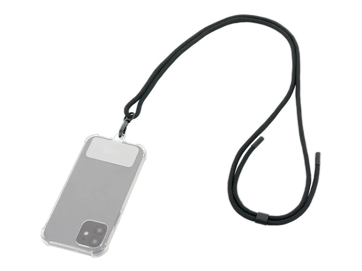 Mobilis - Tragriemen für Mobiltelefon-Schutzhülle - universal, abnehmbar - Schwarz