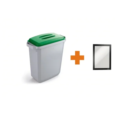 DURABLE Abfalleimer DURABIN® 60L 60l Polypropylen grau 1 Sortierfach DURABLE Abfalleimer DURABIN® 60L 60l Polypropylen grau 1 Sortierfach