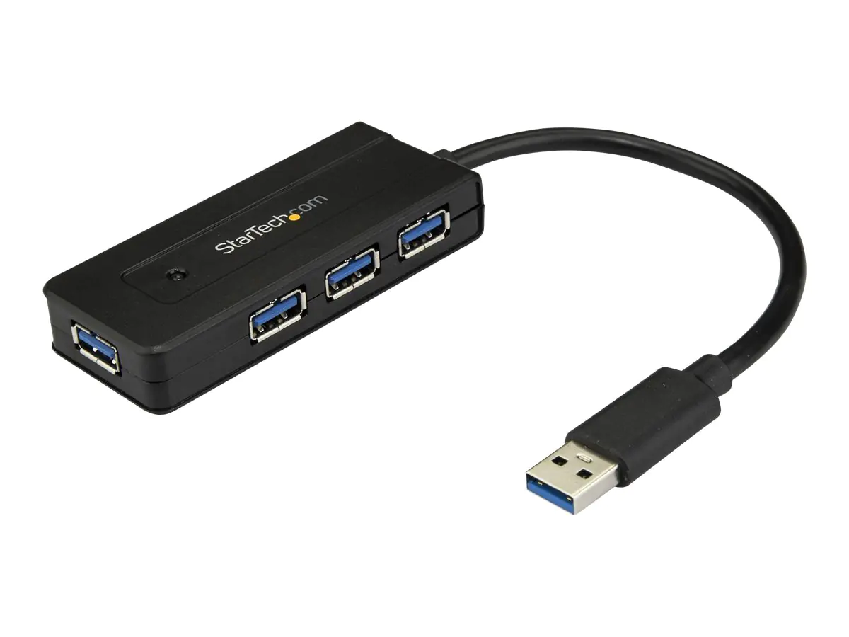 StarTech USB 3.0 Hub 4 Port - mit Ladeanschluss - inkl. Netzteil - USB Port Erweiterung - USB Splitter - Hub - 4 x SuperSpeed USB 3.0 - Desktop - für P/N: USB312SAT3CB, USB315CB2M, USBLT1MWS, USBLT2MBR, USBLT30CMW, USBLTM1MBK, USBLTM1MWH