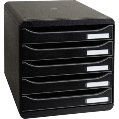 Exacompta Schubladenbox BIG-BOX PLUS 309714D 5Schübe schwarz Exacompta Schubladenbox BIG-BOX PLUS 309714D 5Schübe schwarz