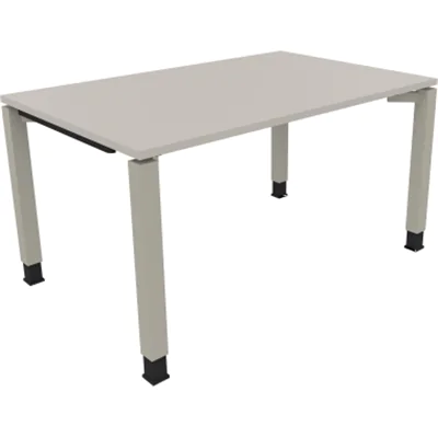 Schreibtisch Vierfuß Quadratrohr B1400xT900xH680-820 si/Lichtgrau Schreibtisch Vierfuß Quadratrohr B1400xT900xH680-820 si/Lichtgrau
