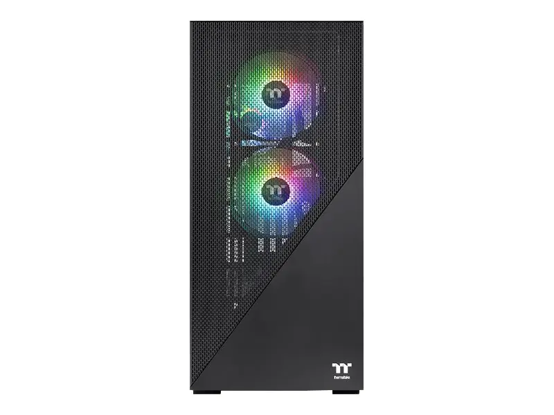 Thermaltake Divider 370 TG ARGB - Mid tower - E-ATX - Seitenteil mit Fenster (gehärtetes Glas) - keine Spannungsversorgung (PS/2) - Schwarz - USB/Audio
