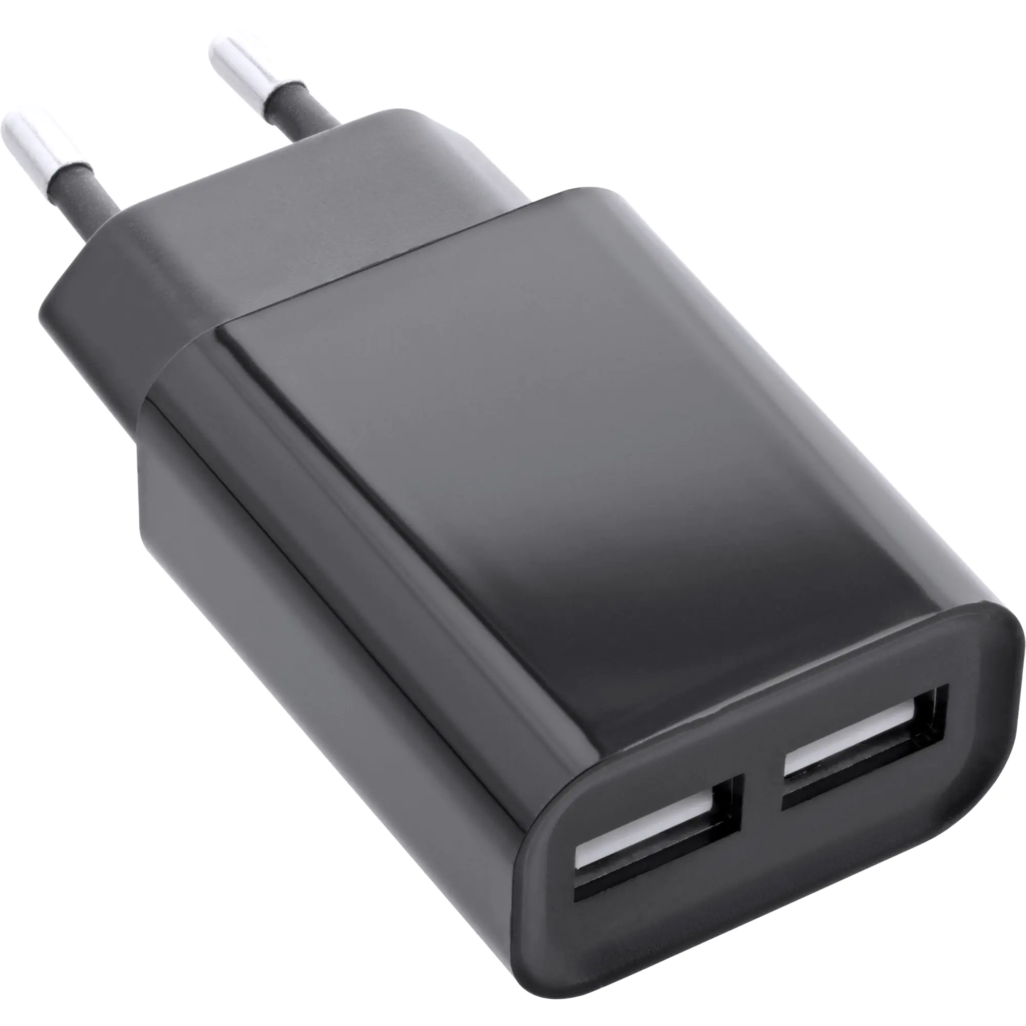 InLine - Netzteil - 2.1 A - 2 Ausgabeanschlussstellen (USB) - Schwarz