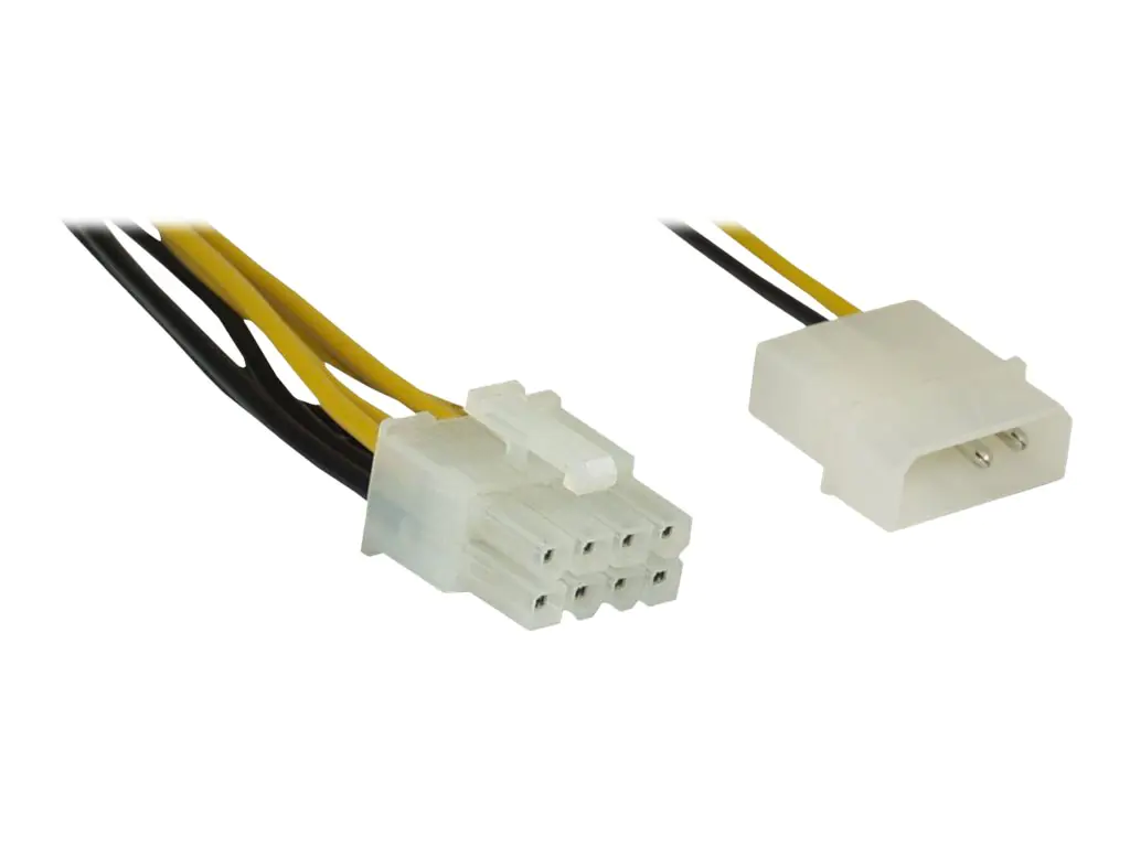 InLine - Netzteil - 8-poliges EPS12V (W) zu interne Stromversorgung, 4-polig (M) - 28 cm InLine - Netzteil - 8-poliges EPS12V (W) zu interne Stromversorgung, 4-polig (M) - 28 cm