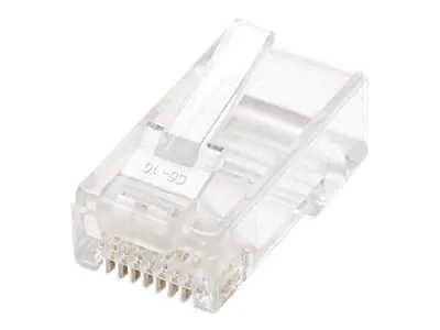 Intellinet RJ45 Modular Plugs, Cat6, UTP, 2-prong, for stranded wire, 15 µ gold plated contacts, 100 pack - Netzwerkanschluss - RJ-45 (M) 502344