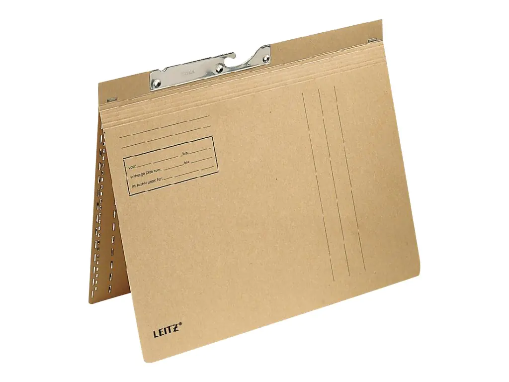 Leitz Pendelhefter DIN A4 250g/m² kaufmännische Heftung ohne Organisationsaufdruck Natronkarton, recycelt naturbraun 50 St./Pack.