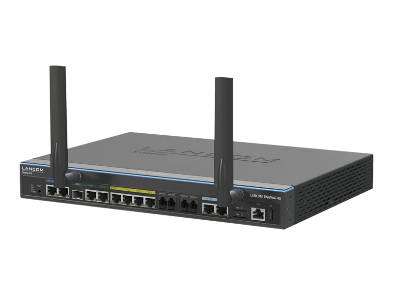 LANCOM 1926VAG-4G - Router - ISDN/WWAN/DSL 4-Port-Switch - 1GbE, PPP - WAN-Ports: 2 - VoIP-Telefonadapter