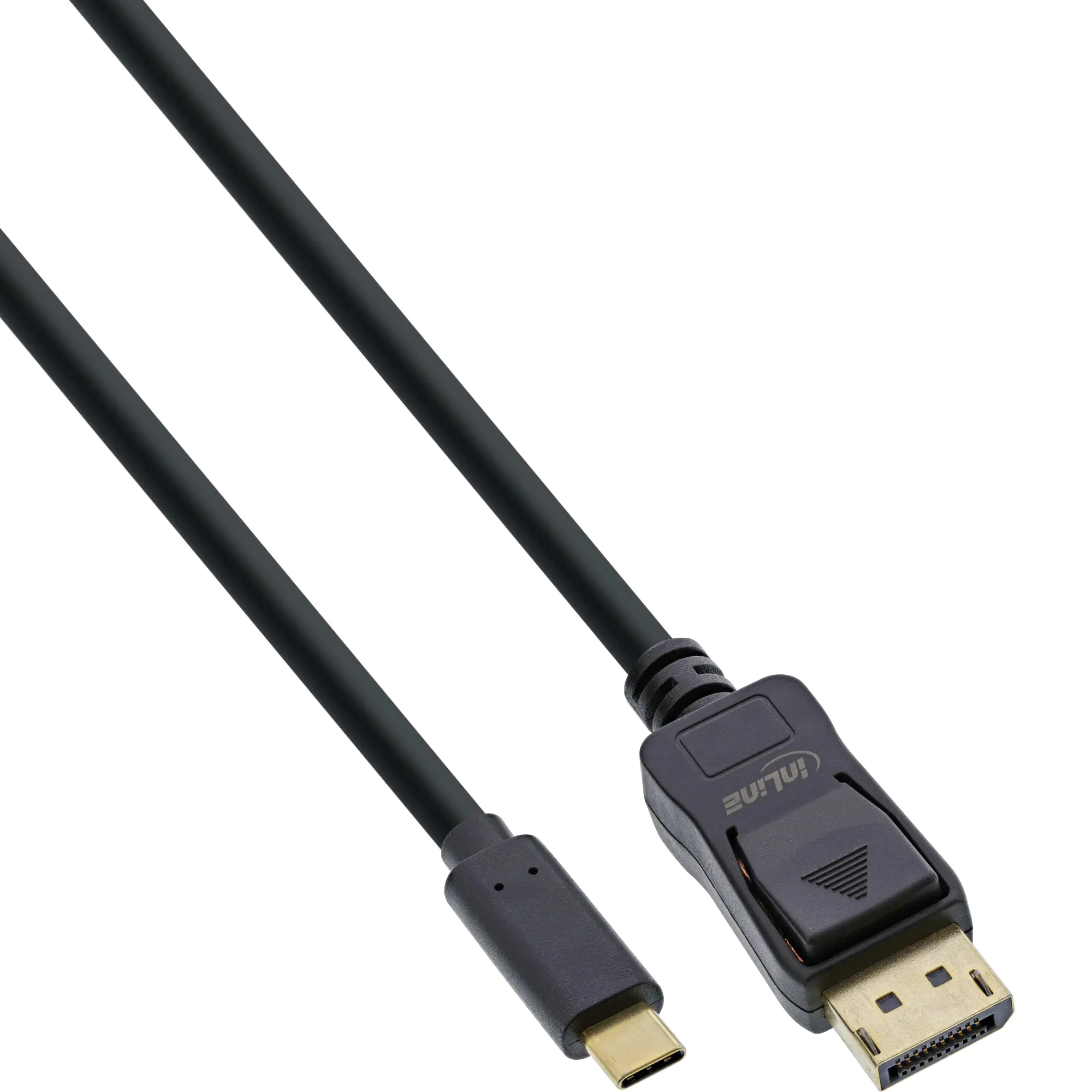 InLine - Adapterkabel - 24 pin USB-C (M) zu DisplayPort (M) eingerastet - USB 3.1 / Thunderbolt 3 / DisplayPort 1.2 - 5 m - unterstützt 4K 60 Hz (3840 x 2160) - Schwarz InLine - Adapterkabel - 24 pin USB-C (M) zu DisplayPort (M) eingerastet - USB 3.1 / Thunderbolt 3 / DisplayPort 1.2 - 5 m - unterstützt 4K 60 Hz (3840 x 2160) - Schwarz