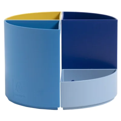 Exacompta Stifteköcher Bee Blue The Quater 12 x 12 x 8,3 cm (B x H x T) Polystyrol, recycelt hellblau/marineblau/safran/türkis Exacompta Stifteköcher Bee Blue The Quater 12 x 12 x 8,3 cm (B x H x T) Polystyrol, recycelt hellblau/marineblau/safran/türkis