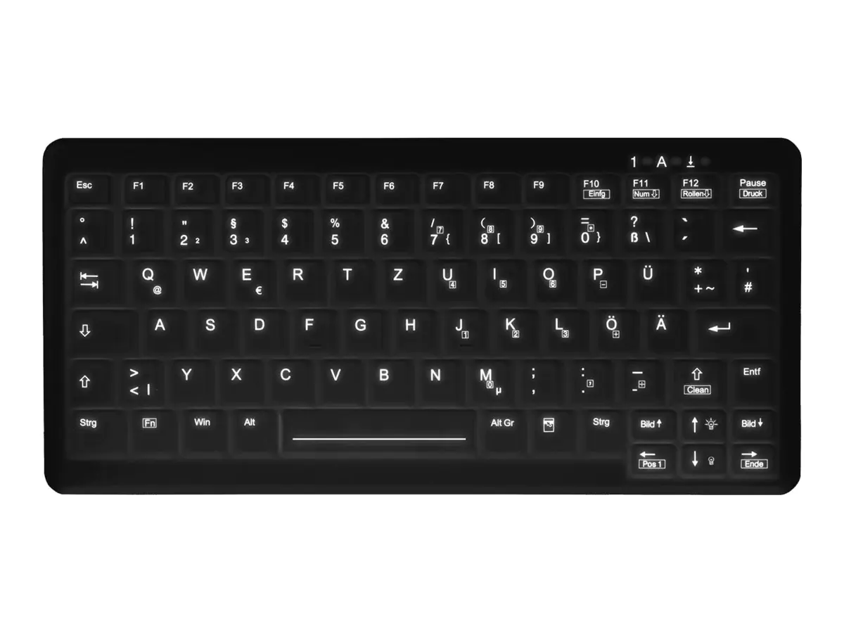 Active Key MedicalKey AK-C4110 - Tastatur - komplett versiegelt, IP68 - USB - QWERTZ - Deutsch - Schwarz