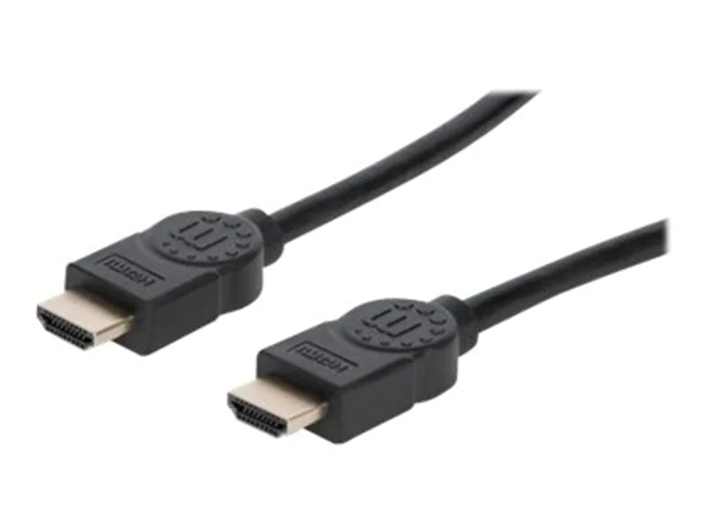 Manhattan HDMI Cable with Ethernet, 4K@60Hz (Premium High Speed), 3m, Male to Male, Black, Ultra HD 4k x 2k, Fully Shielded, Gold Plated Contacts, Lifetime Warranty, Polybag - HDMI-Kabel mit Ethernet - HDMI männlich zu HDMI männlich - 3 m - Doppelisolieru Manhattan HDMI Cable with Ethernet, 4K@60Hz (Premium High Speed), 3m, Male to Male, Black, Ultra HD 4k x 2k, Fully Shielded, Gold Plated Contacts, Lifetime Warranty, Polybag - HDMI-Kabel mit Ethernet - HDMI männlich zu HDMI männlich - 3 m - Doppelisolieru