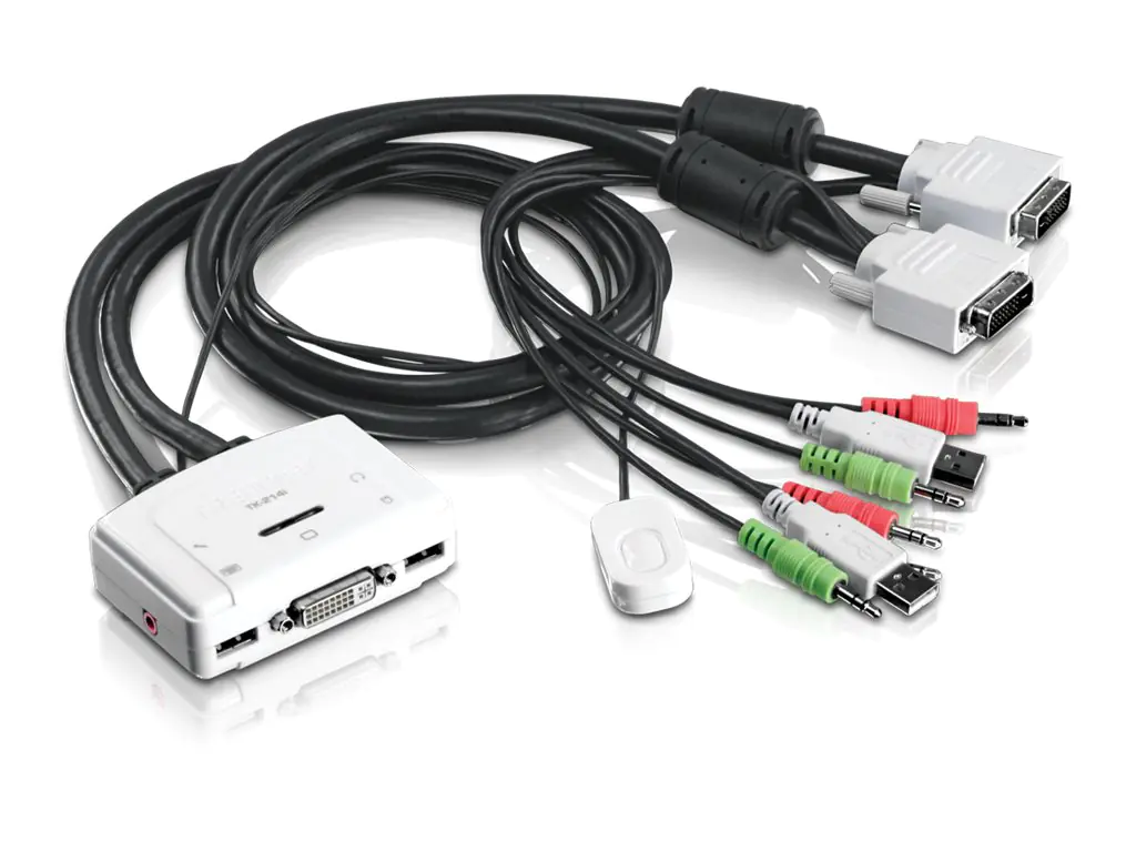 TRENDnet TK TK-214i - KVM-/Audio-Switch - 2 x KVM/Audio - 1 lokaler Benutzer - Desktop