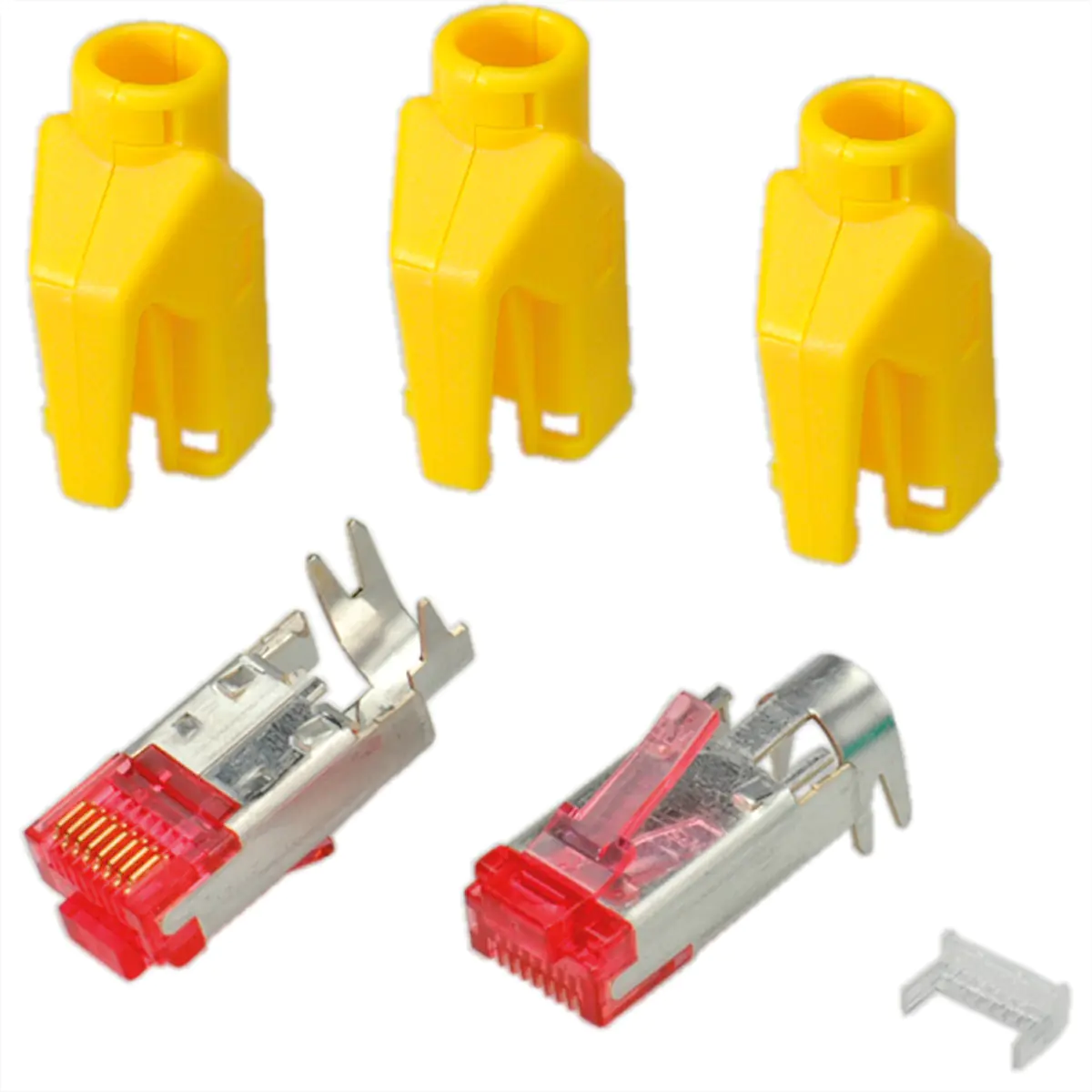 Hirose RJ45 Stecker STP TM21 gelb 50 Stueck 3 Elemente Cat. 6 - Kabel-/Adapterset - Netzwerk H7641.5-50
