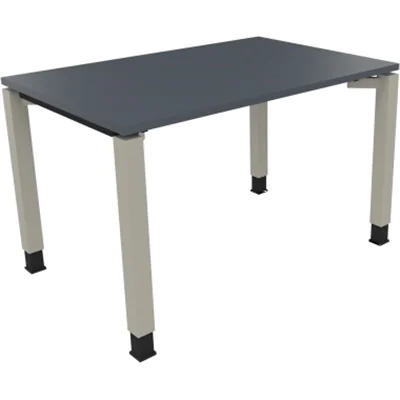 Schreibtisch Vierfuß Quadratrohr B1200xT800xH680-820 si/Lavagrau Schreibtisch Vierfuß Quadratrohr B1200xT800xH680-820 si/Lavagrau