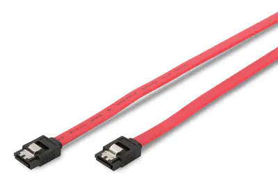ASSMANN - SATA-Kabel - Serial ATA 150/300/600 - SATA zu SATA - 30 cm - eingerastet, geformt, flach - Rot