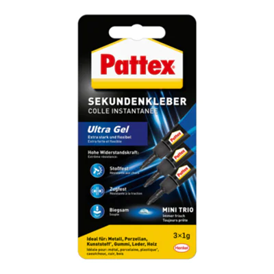 Pattex 9H PSMG3, Gel, Sichtverpackung, 3 Stück(e)