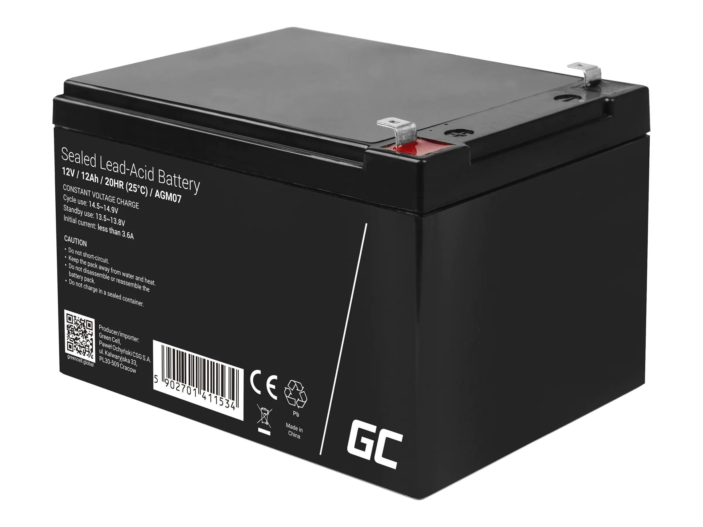 Green Cell USV-Akku - 1 x Batterie - Bleisäure AGM07