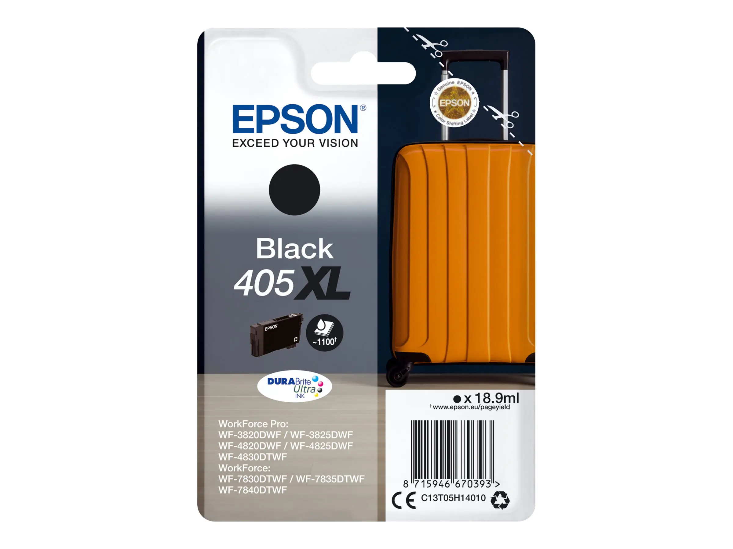 Epson 405XL - 18.9 ml - Schwarz - original C13T05H14010