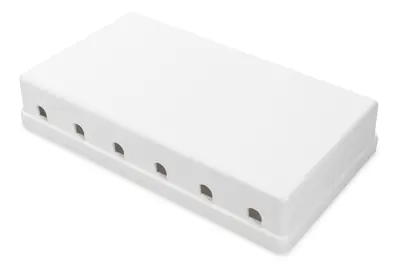 DIGITUS - Gehäuse mit modularen Einsätzen - weiß, RAL 9010 - 6 Ports