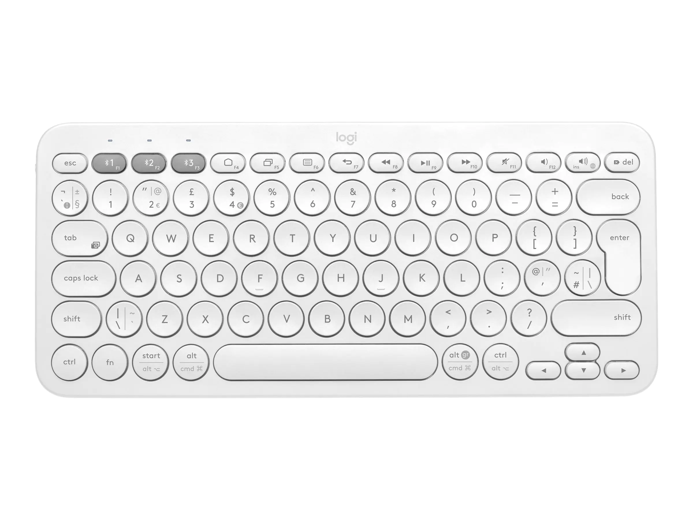 Logitech K380 Multi-Device Bluetooth Keyboard - Tastatur - kabellos - Bluetooth 3.0 - Deutsch - Off-White