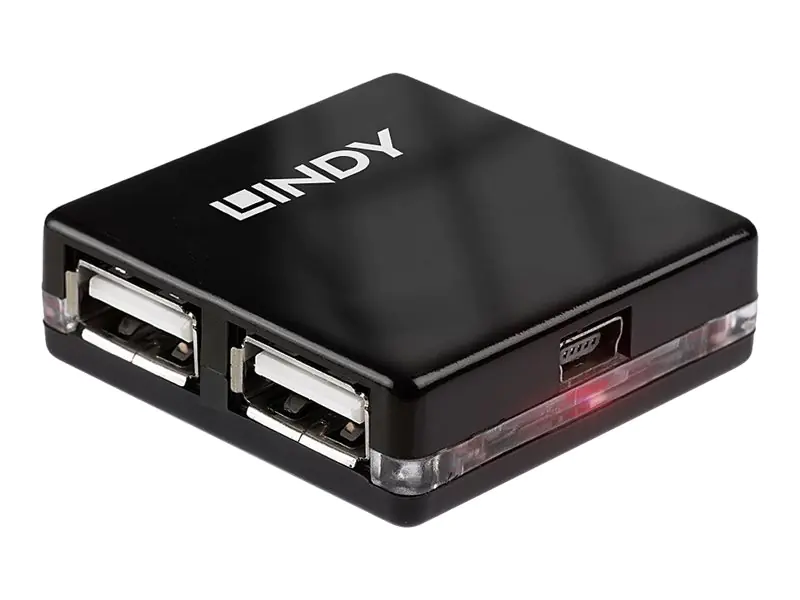 Lindy 4 Port USB 2.0 Mini Hub - Hub - 4 x USB 2.0 - Desktop Lindy 4 Port USB 2.0 Mini Hub - Hub - 4 x USB 2.0 - Desktop