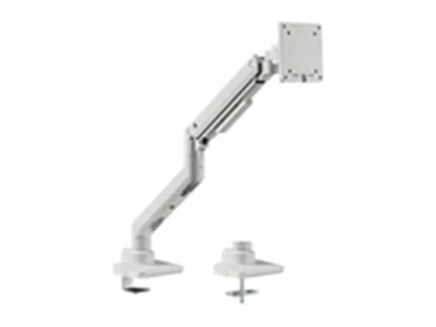 equip - Befestigungskit (Kabeldurchführungsklemme, Schrauben, Klemmhalterung, Tisch-Montagearm) - Gasfeder - für LCD-Display / Curved LCD-Display - schwerlast - Kunststoff, stainless steel, Aluminium - weiß - Bildschirmgröße: 43.2-124.5 cm (17"-49") - Tis