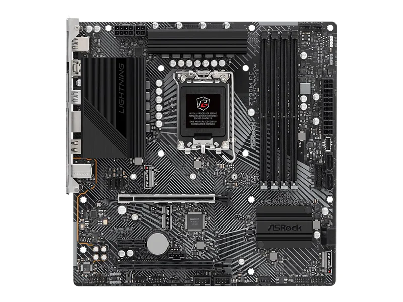 ASRock Z790M PG Lightning/D4 - Motherboard - micro ATX - LGA1700-Sockel - Z790 Chipsatz - USB 3.2 Gen 1, USB 3.2 Gen 2, USB-C 3.2 Gen2, USB-C 3.2 Gen 1 - Gigabit LAN - Onboard-Grafik (CPU erforderlich) - High Definition Audio (7.1-channel)