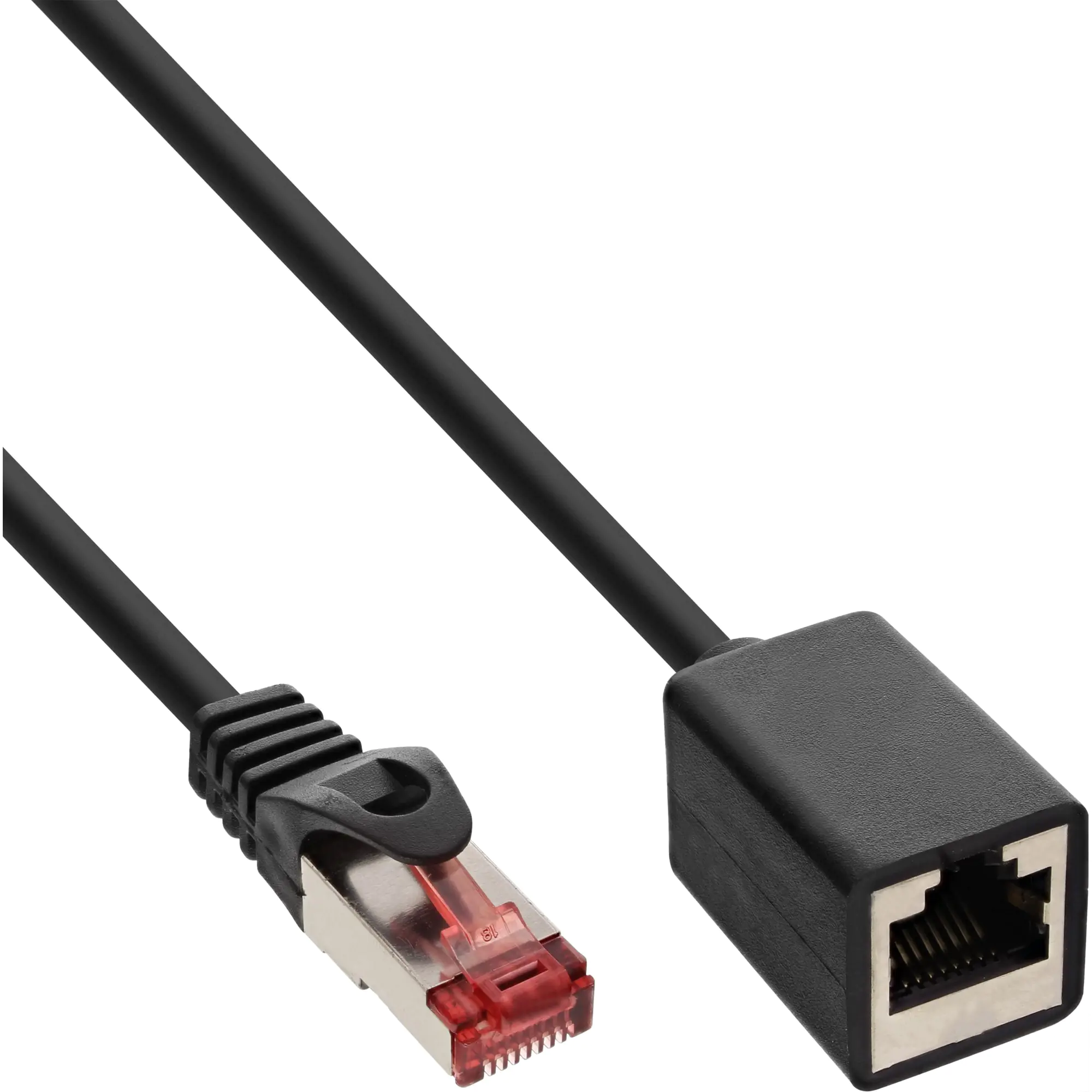 InLine 50er Bulk-Pack Patchkabel-Verl. - S/FTP - Cat.6 - LSZH - CU - schwarz - 1m B-76911X