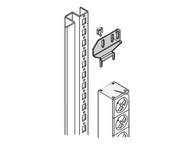 Schroff - PDU-Montagehalterungen (Packung mit 2) - für P/N: 60110-206, 60110-207, 60110-246 Schroff - PDU-Montagehalterungen (Packung mit 2) - für P/N: 60110-206, 60110-207, 60110-246