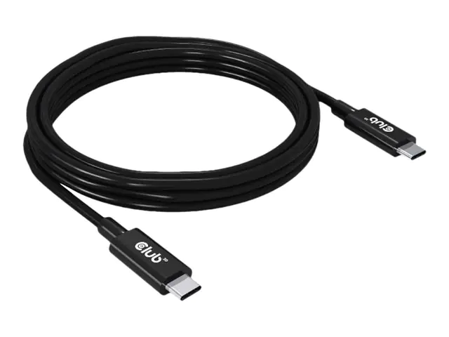 Club 3D - USB-Kabel - 24 pin USB-C (M) zu 24 pin USB-C (M) - USB4 Gen3x2 - 48 V - 5 A - 2 m - Support von 8K 60 Hz, bi-direktional, Baureihe mit erweitertem Leistungsbereich (EPR, USB-Stromversorgung (240 W), bis zu 40 Gbps Datentransferrate Club 3D - USB-Kabel - 24 pin USB-C (M) zu 24 pin USB-C (M) - USB4 Gen3x2 - 48 V - 5 A - 2 m - Support von 8K 60 Hz, bi-direktional, Baureihe mit erweitertem Leistungsbereich (EPR, USB-Stromversorgung (240 W), bis zu 40 Gbps Datentransferrate