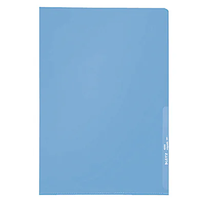Leitz Sichthülle Standard DIN A4 0,13mm oben, rechts offen dokumentenecht Polypropylenfolie blau genarbt 100 St./Pack.