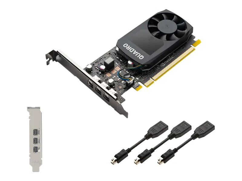 NVIDIA Quadro P400 - Grafikkarten - Quadro P400 - 2 GB GDDR5 - PCIe 3.0 x16 Low-Profile - 3 x Mini DisplayPort - Adapter im Lieferumfang enthalten