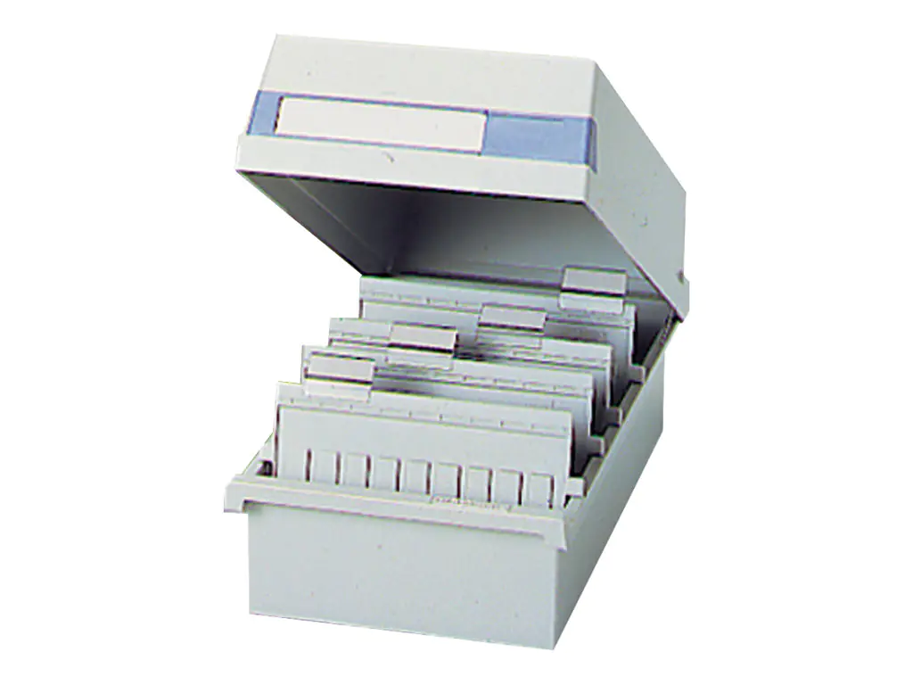 HAN Karteikasten 955-11 DIN A5 quer max. 1300Karten PS lichtgrau