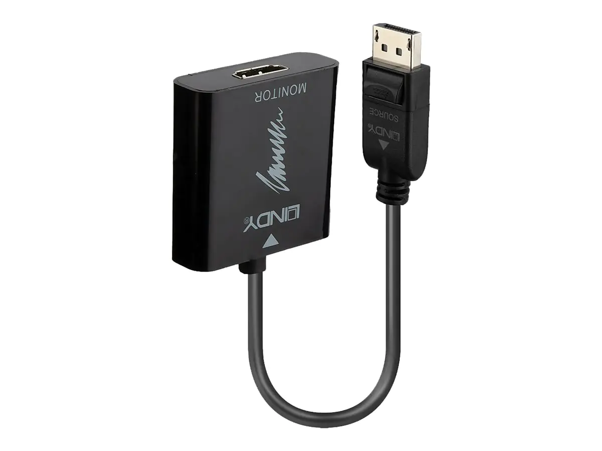 Lindy - Video- / Audio-Adapter - DisplayPort (M) bis HDMI (W) - Schwarz Lindy - Video- / Audio-Adapter - DisplayPort (M) bis HDMI (W) - Schwarz