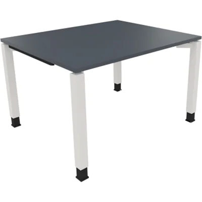 Schreibtisch Vierfuß Quadratrohr B1200xT1000xH680-820 ws/Lavagrau Schreibtisch Vierfuß Quadratrohr B1200xT1000xH680-820 ws/Lavagrau