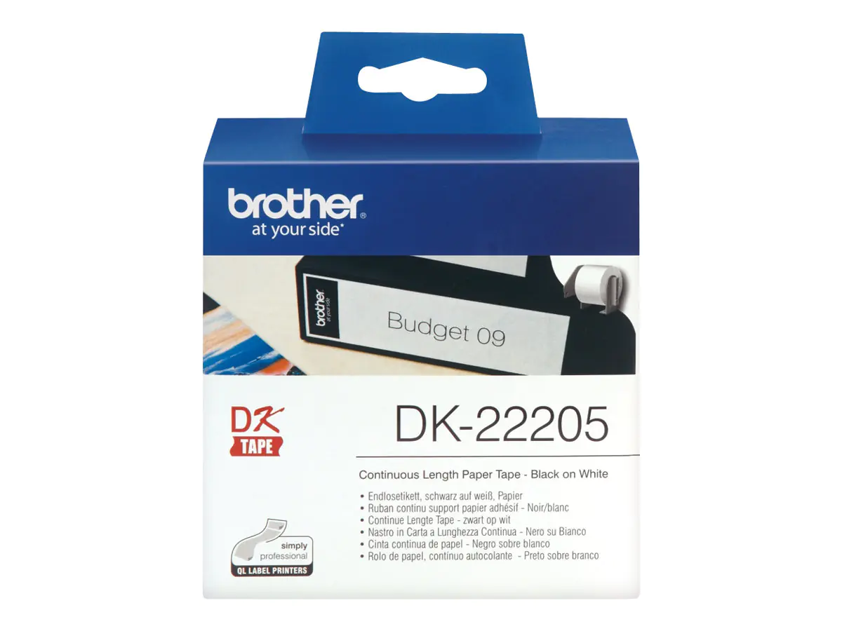 Brother DK-22205 - Schwarz auf Weiß - Rolle (6,2 cm x 30,5 m) DK22205