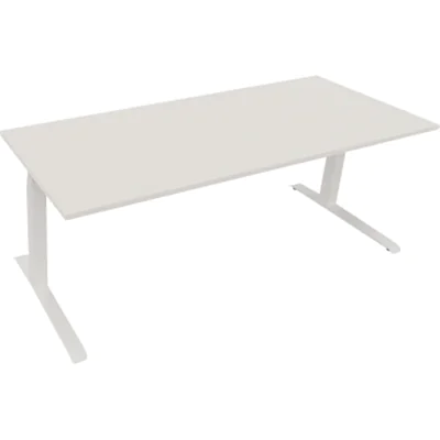 Sitz-/Stehtisch Kufe Doppels. Quad. B2000xT800xH645-1275 ws/Weiß Sitz-/Stehtisch Kufe Doppels. Quad. B2000xT800xH645-1275 ws/Weiß