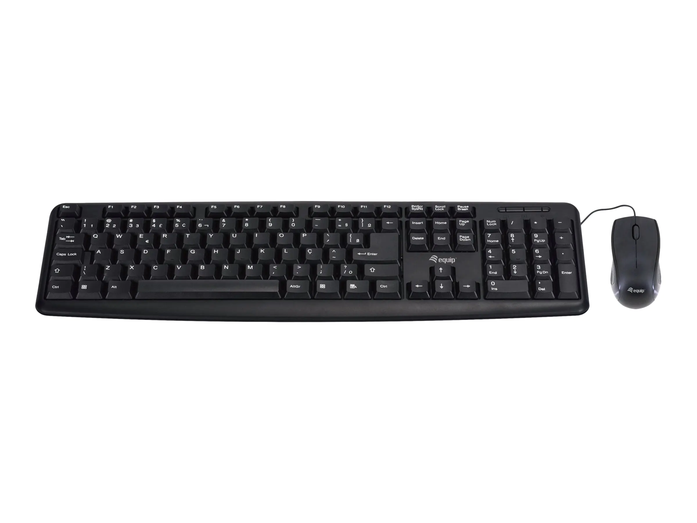 equip Life - Tastatur-und-Maus-Set - USB - Deutsch - Schwarz