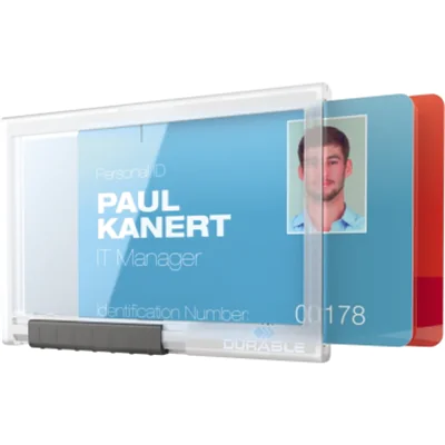 DURABLE Kartenhalter PUSHBOX DUO 892119 10 St./Pack. DURABLE Kartenhalter PUSHBOX DUO 892119 10 St./Pack.