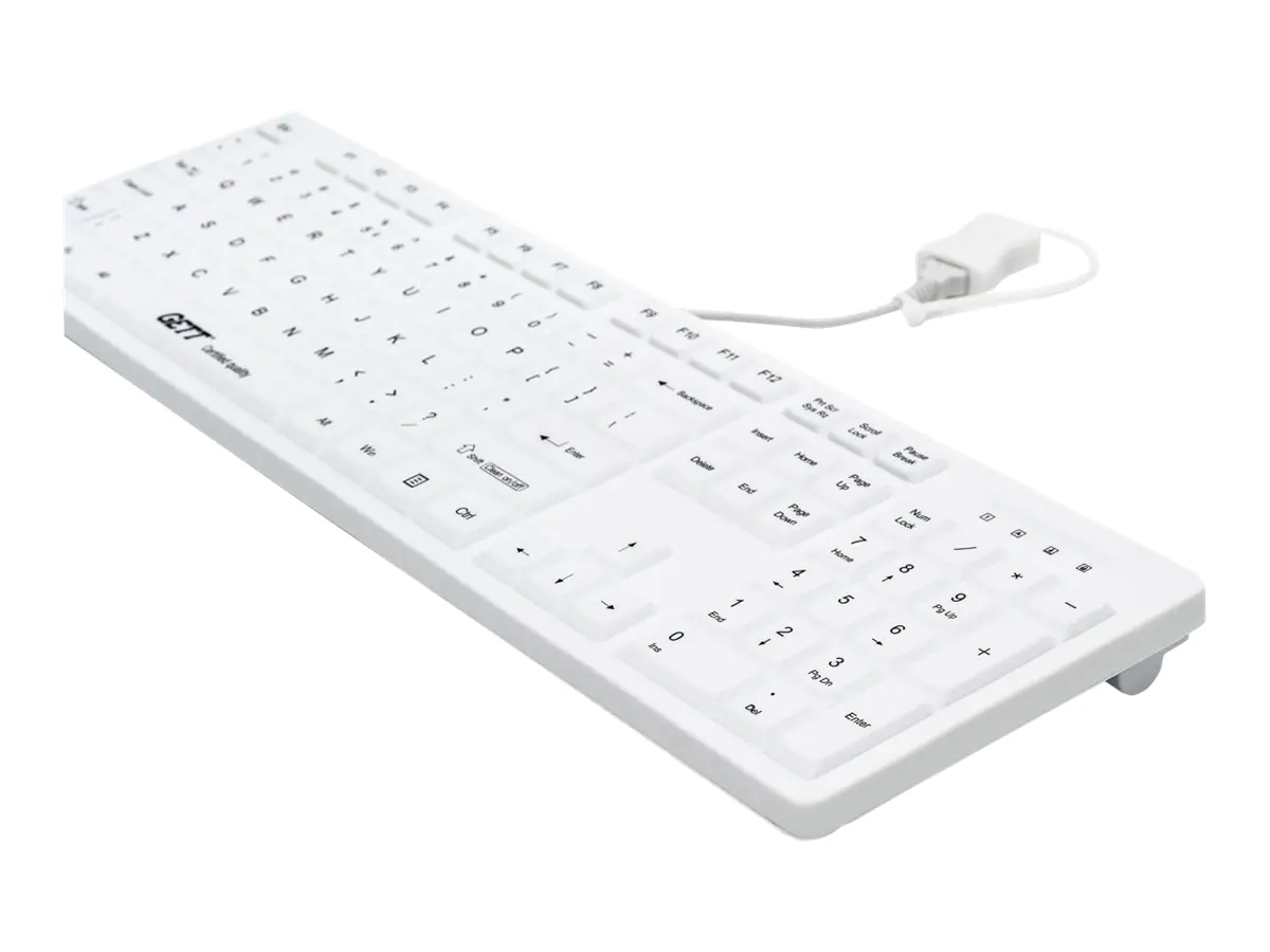 CleanType Easy Protect TKG-105-GCQ-IP68-KGEH-WHITE-USB - Tastatur - USB - Deutsch - weiß